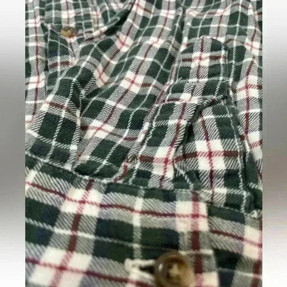 Ralph Lauren Boys 4 Kid GREEN RED Plaid LS Button Down Shirt 100% Cotton POLO - Picture 5 of 11
